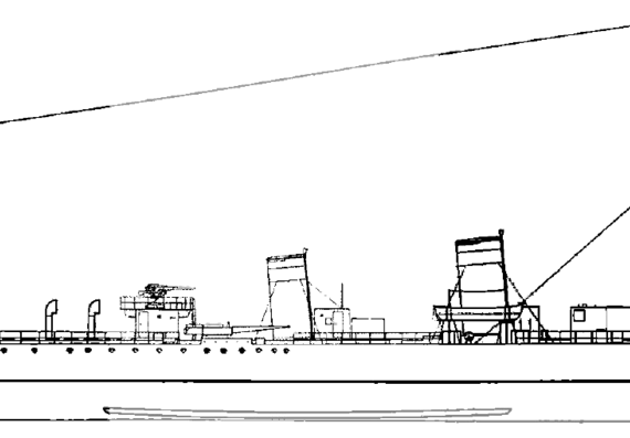 Корабль RN Audace [Torpedo Boat] (1941) - чертежи, габариты, рисунки